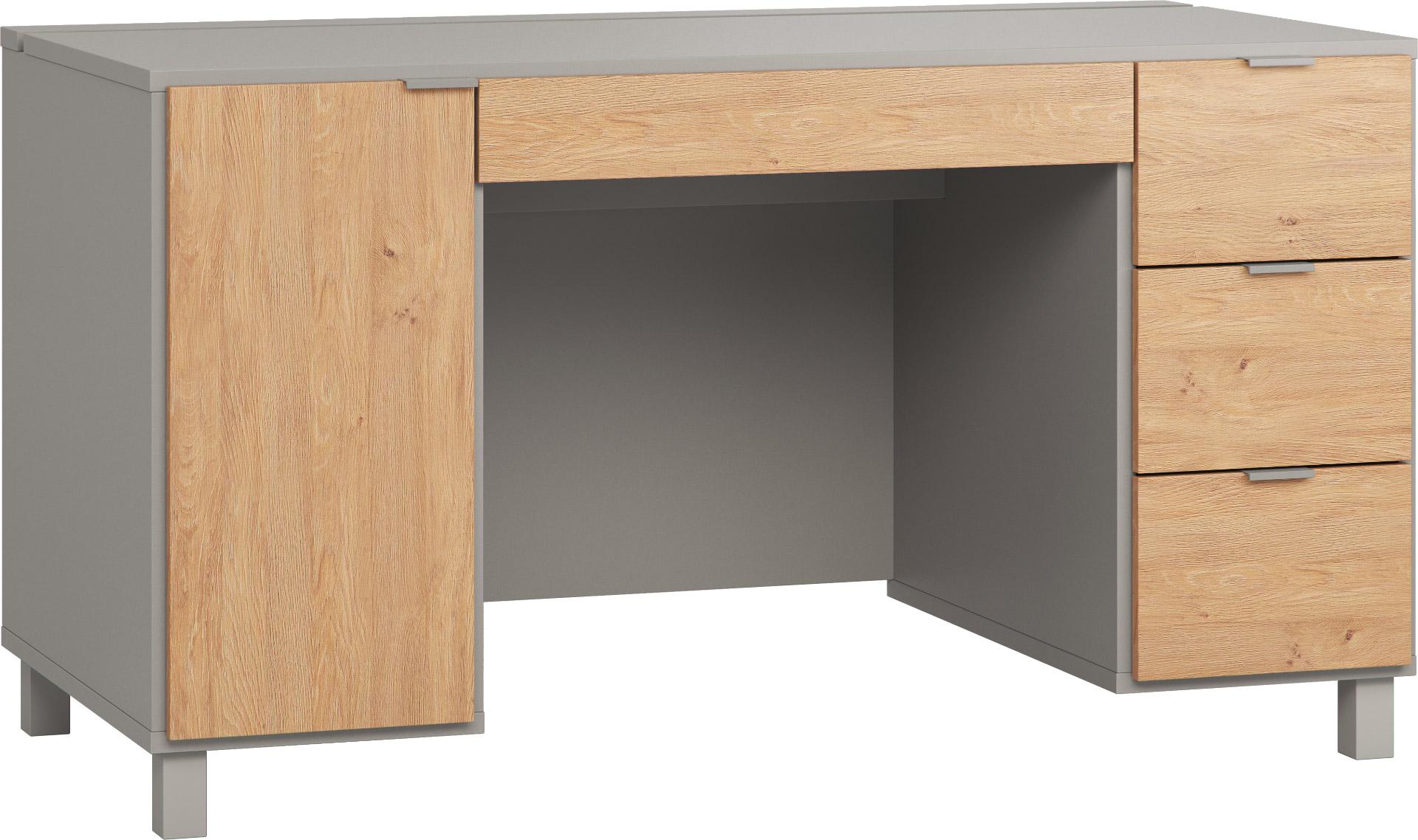 Desk 140 grey/oak Simple