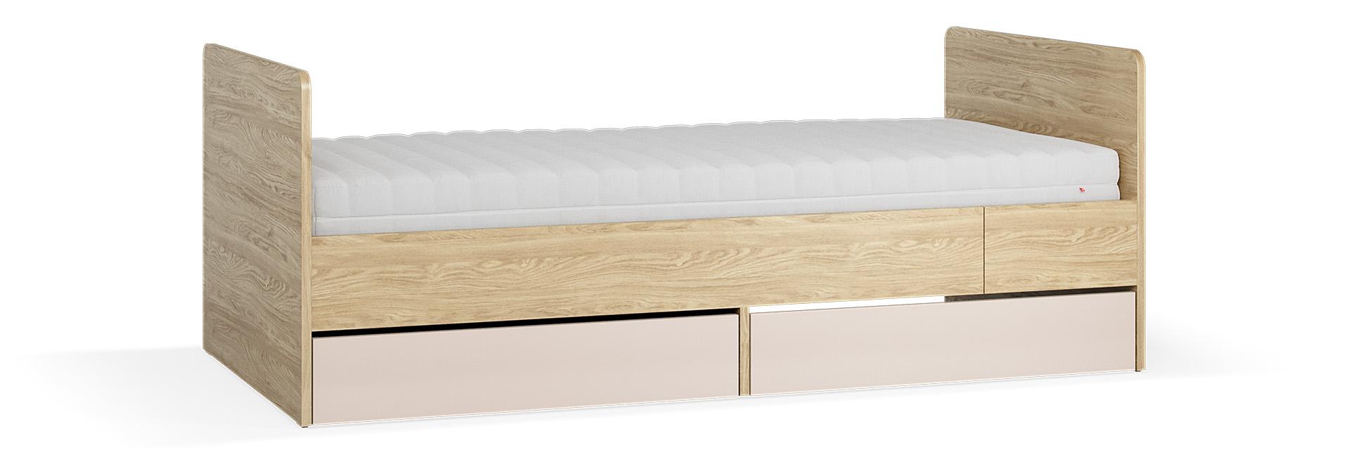 Growing bed 90x160-200 with 2 drawers Muve