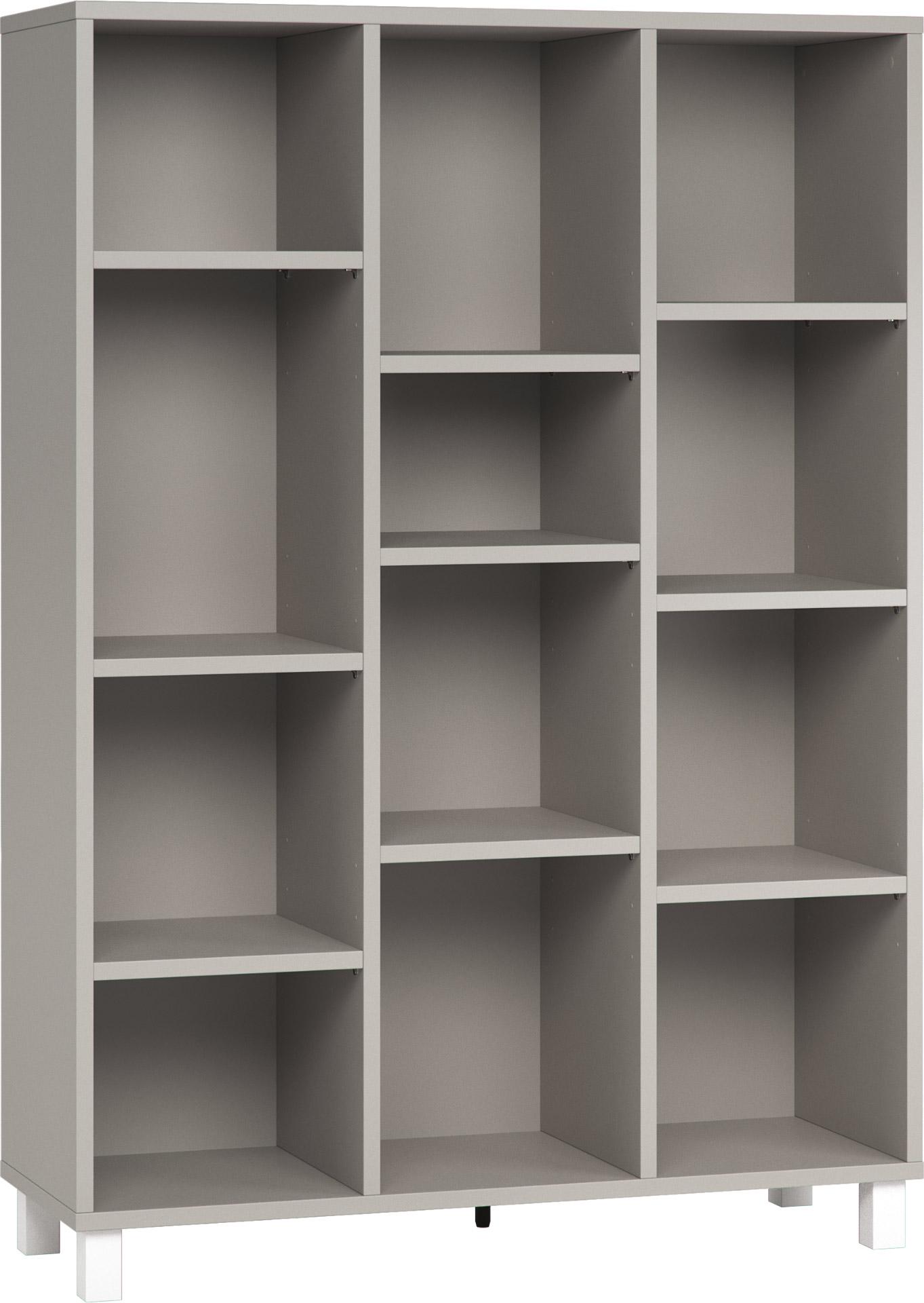 Simple grey low bookcase