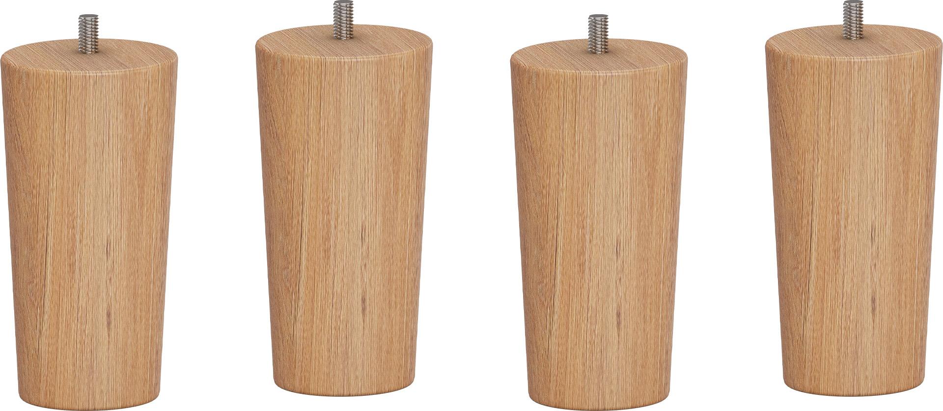 Oval oak leg Simple - set of 4 pcs.