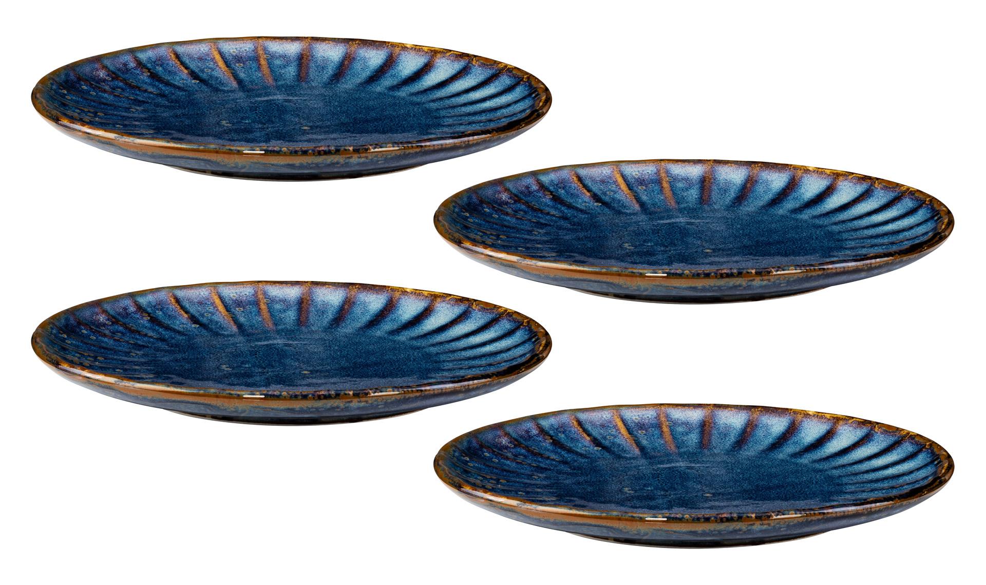 Flat plate 20.5 cm kpl. 4 pcs. Deep Blue