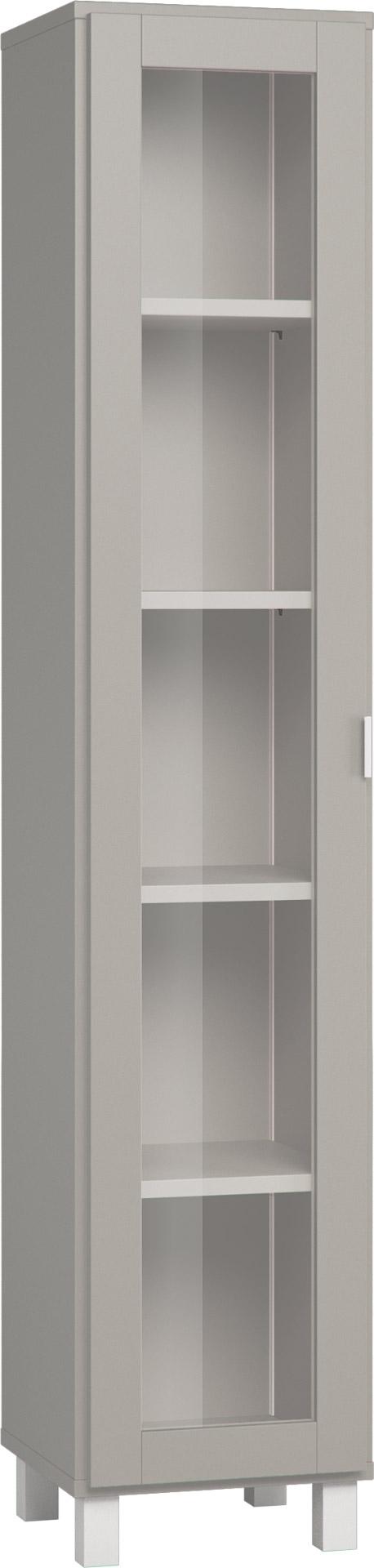 Simple narrow gray display cabinet