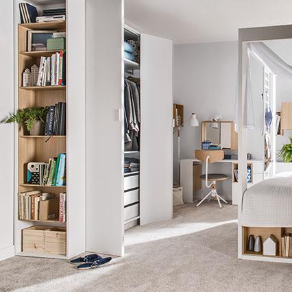 Side bookcase for 4-door wardrobe 4 You arrangement