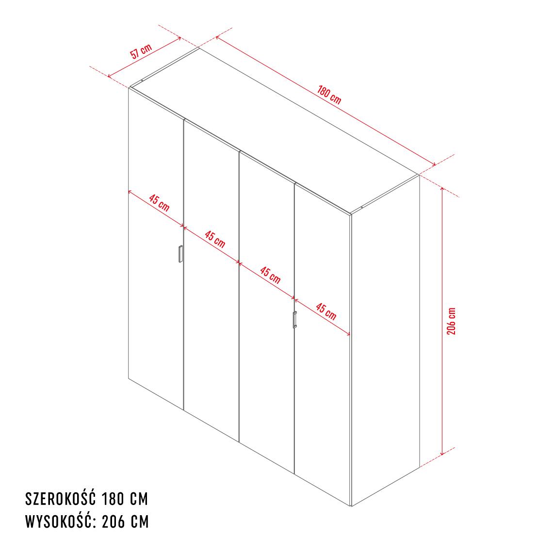 4-door wardrobe 4 You arrangement
