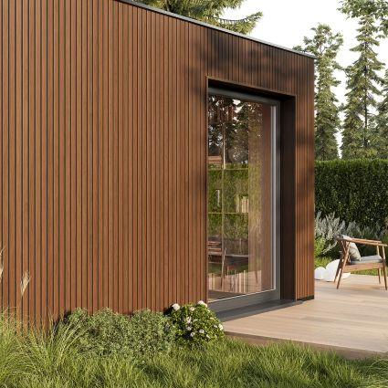 Slat panel, Walnut V-Black arrangement