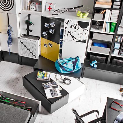 Wide chest of drawers with base 106x95 Young Users arrangement