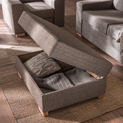 Big pouffe with storage Milton arrangement