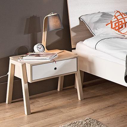 Bedside table/Stool with drawer Spot Young arrangement