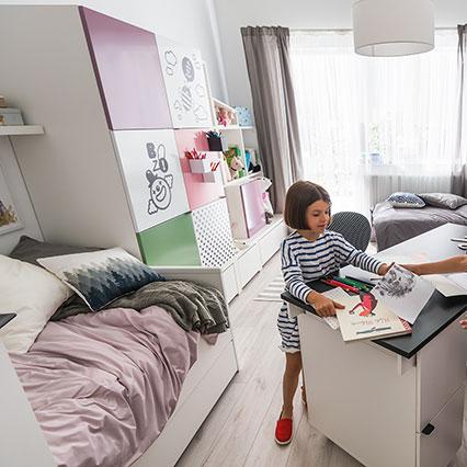 2-door wardrobe Young Users arrangement