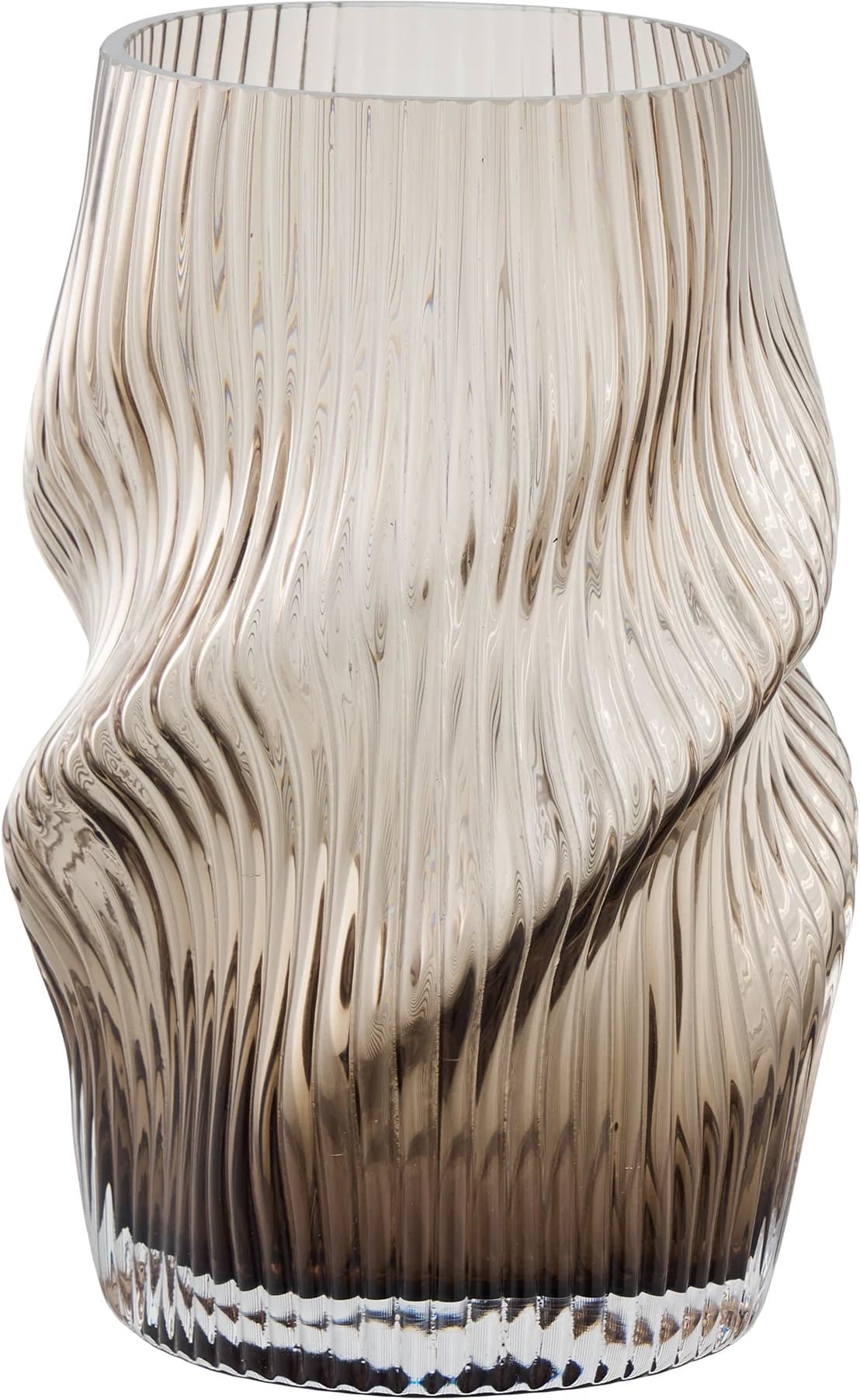 House Nordic brown glass vase