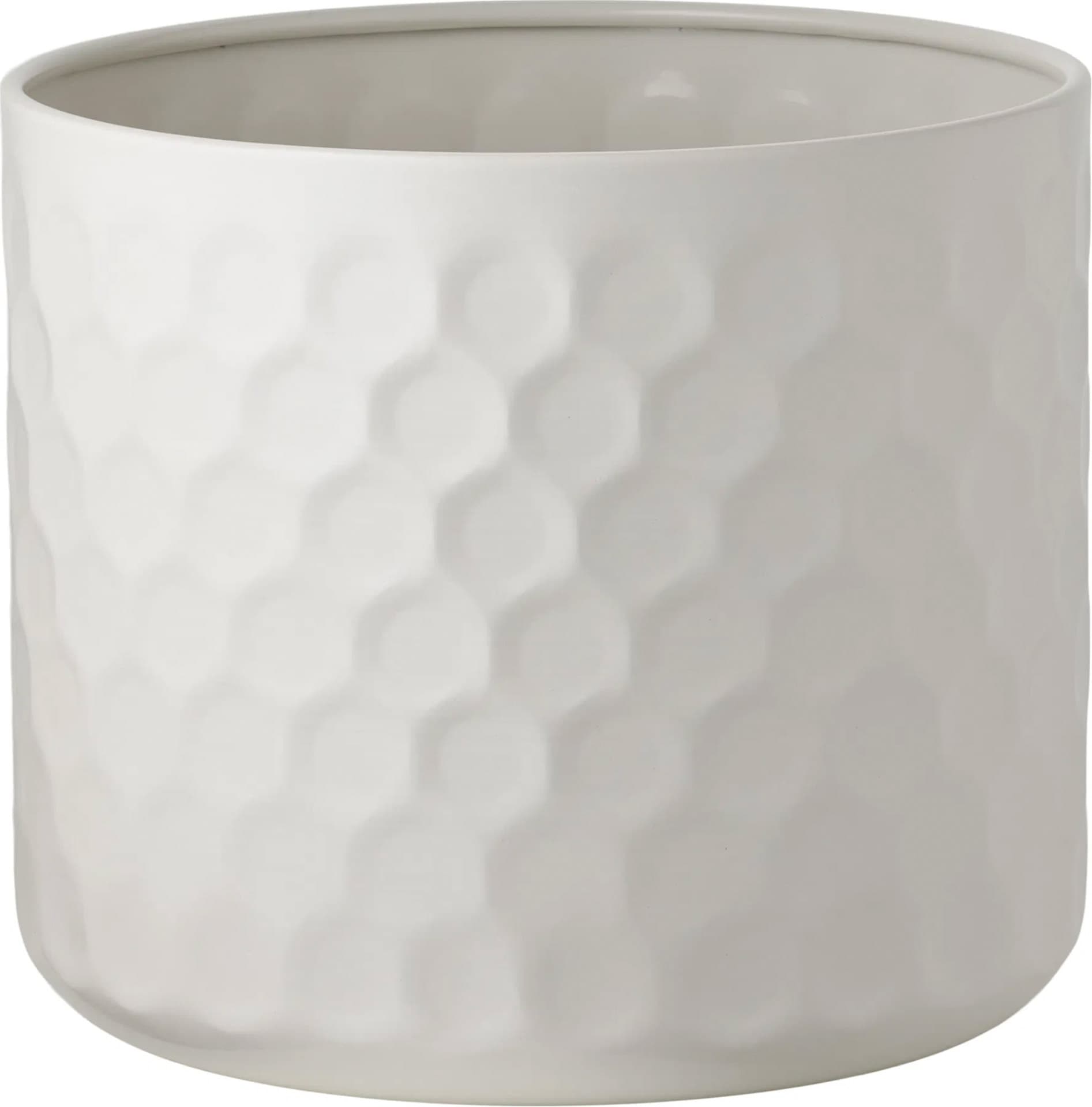 Metal flower pot cover white House Nordic