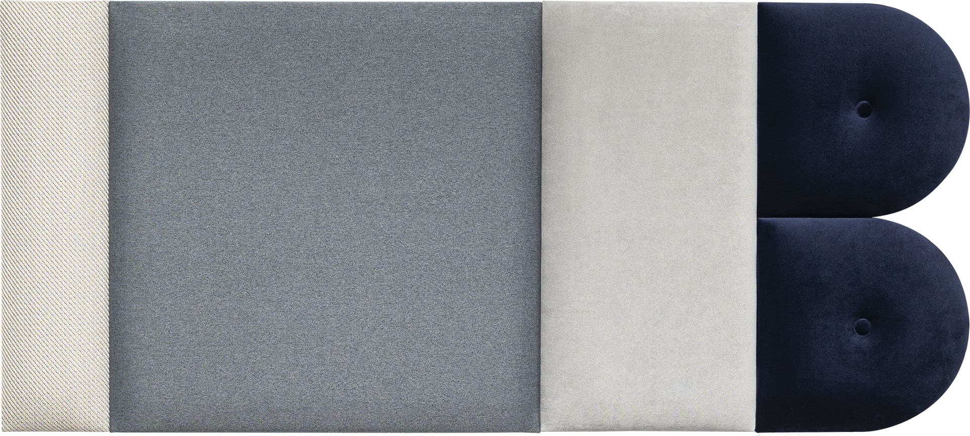 Medium upholstered panels set Soform navy blue-grey