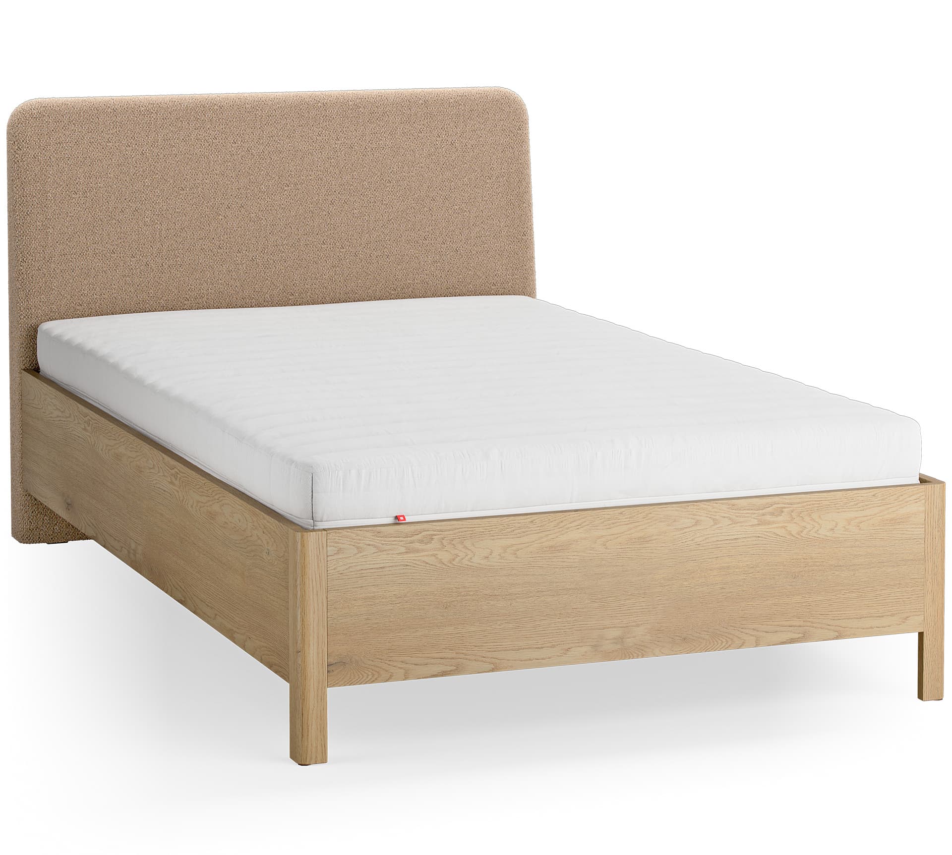 Bed 120x200 with upholstered slanted headrest Well