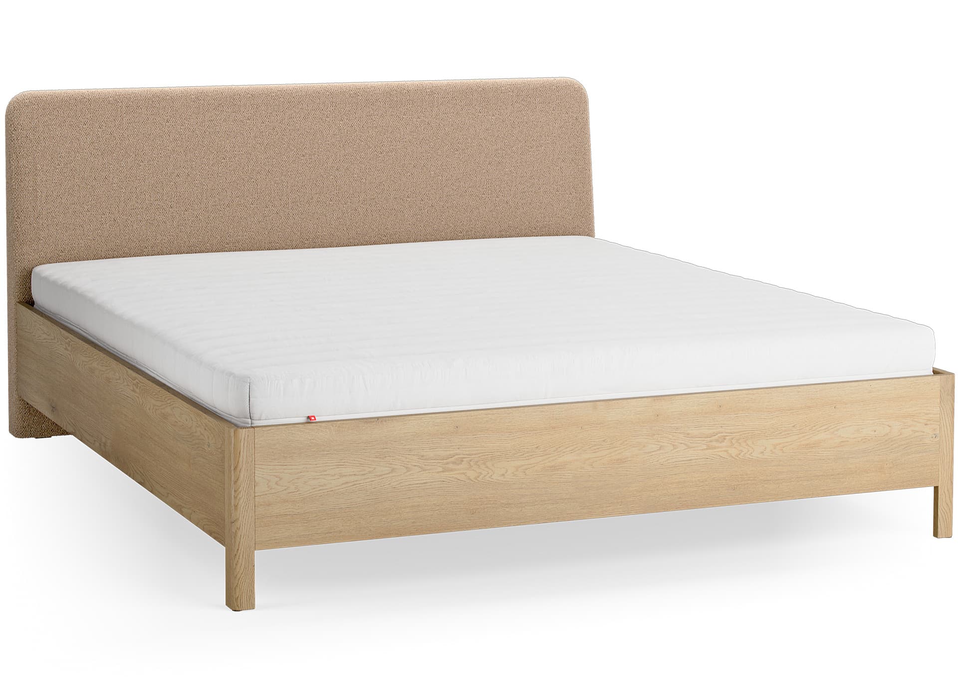 Bed 180x200 with upholstered slanted headrest Well