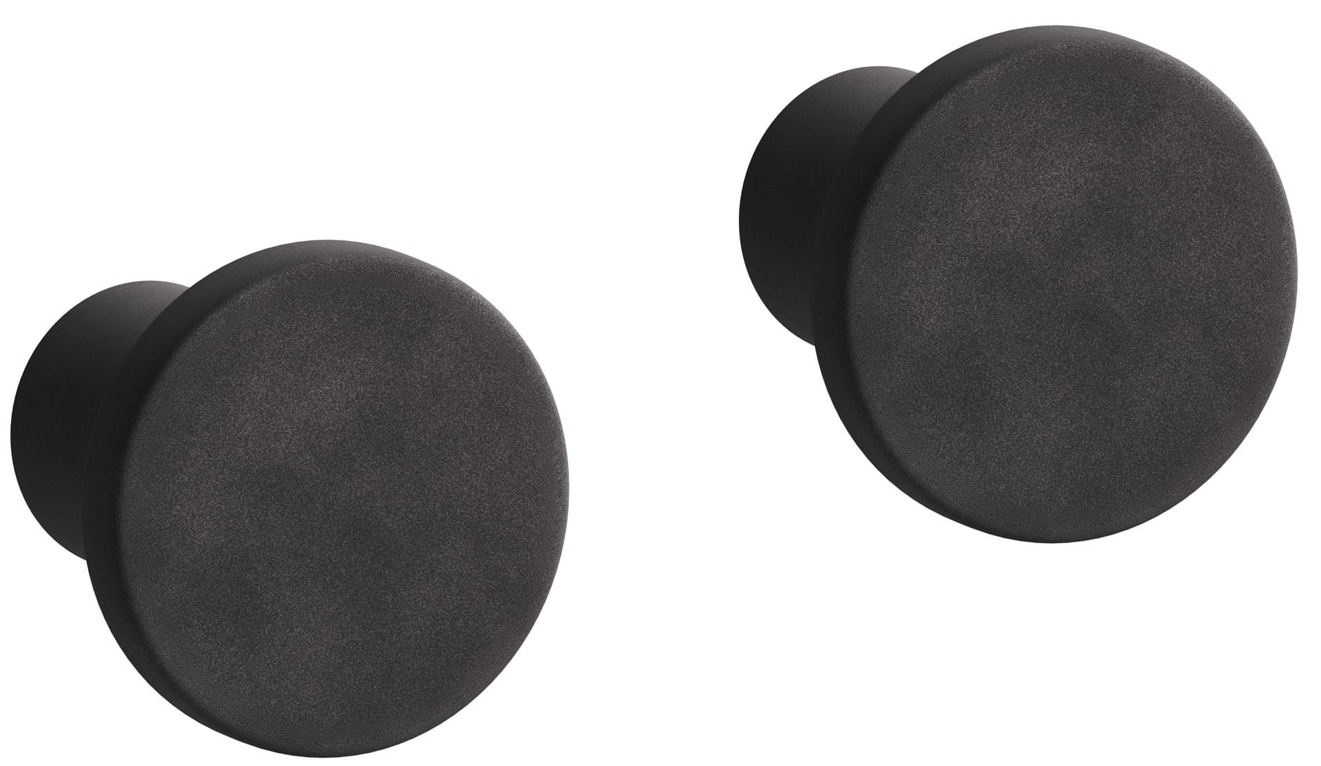 Metal knob black 2 pcs Stor