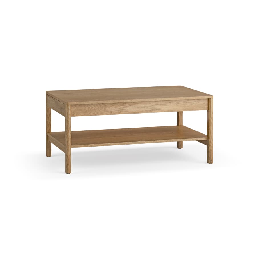 Rectangular coffee table with drawer Well