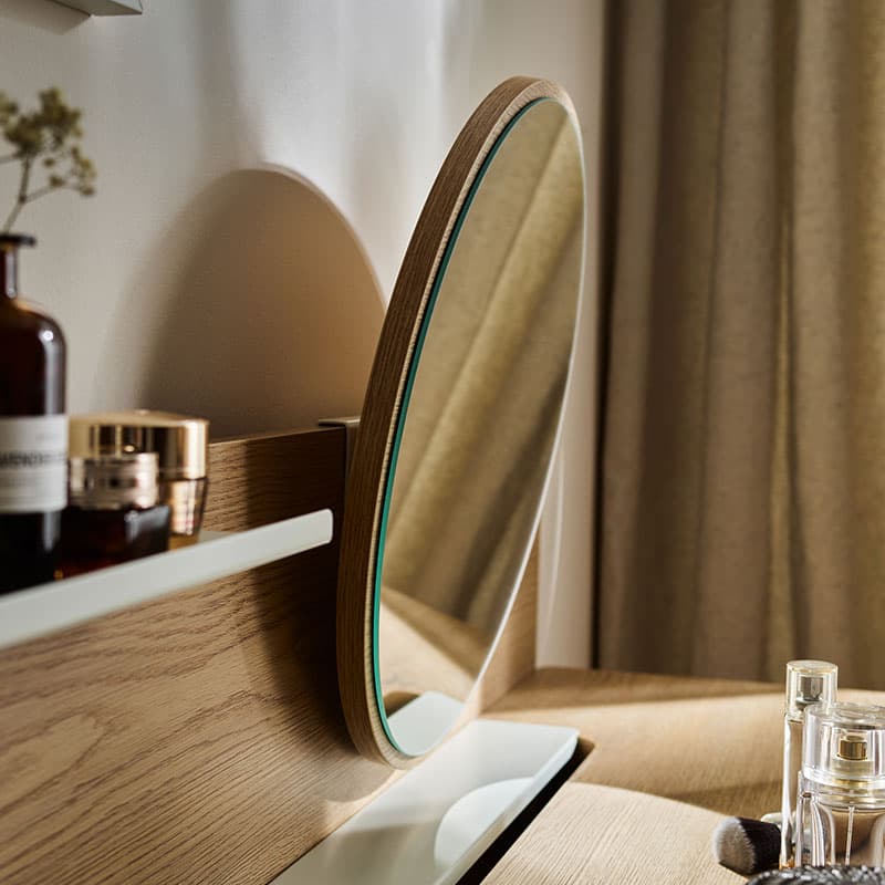 Round mirror for desk Well arrangement