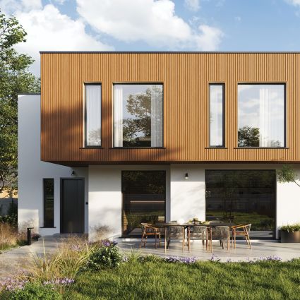 Slat panel, Winchester Oak, slat panel arrangement