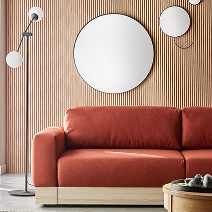 Ohio floor lamp milk shade arrangement