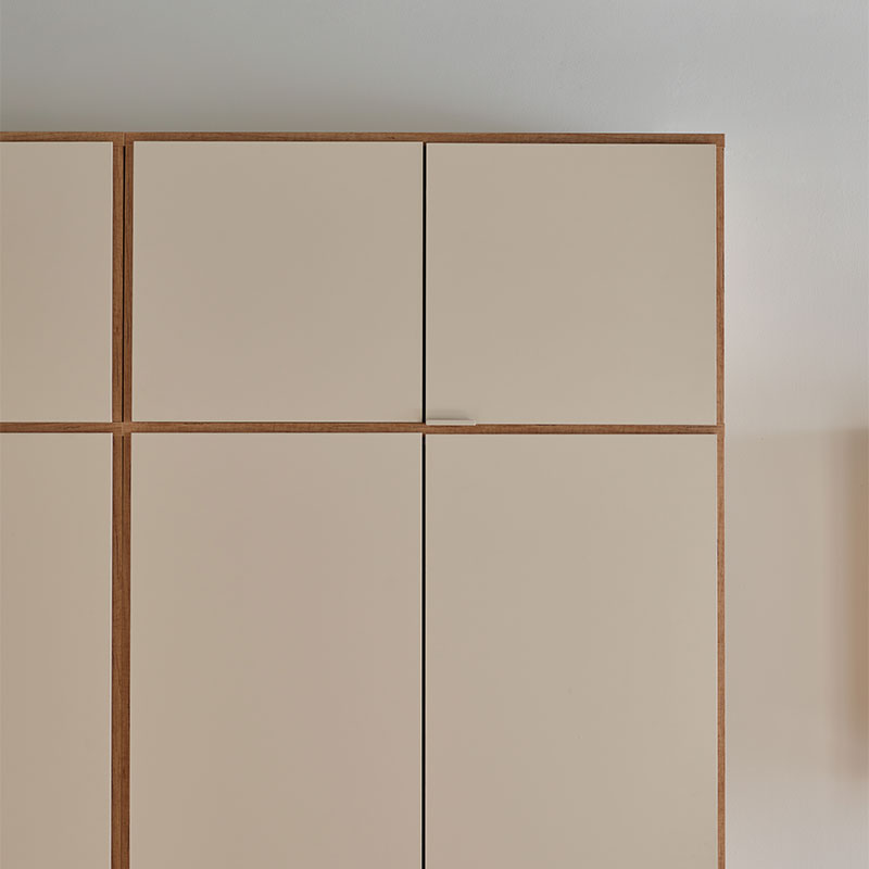Top unit for 2-door wardrobe Simple arrangement