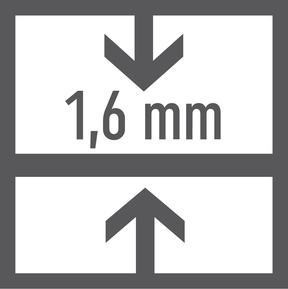 Thickness 1,6 mm