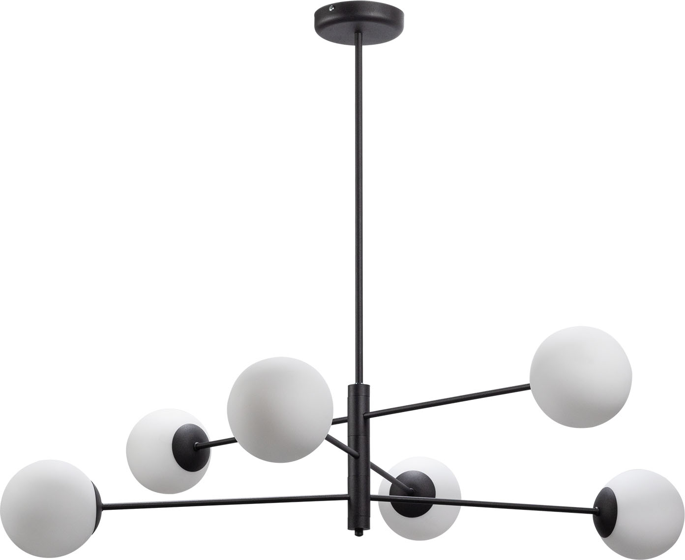Homme 6 milkshade ceiling lamp