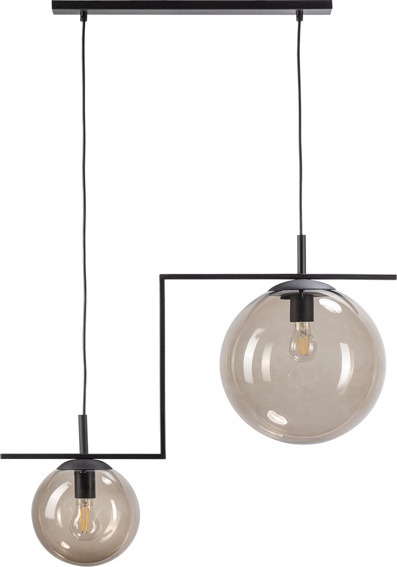 Zac 2 pendant lamp smoky shade