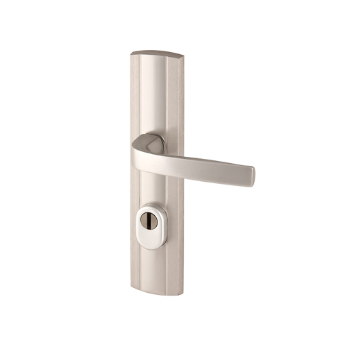 Klamka Prestige kl.III do drzwi zewnętrznych z zabezpieczeniem wkładki FLEX