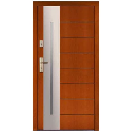 Drzwi zewnętrzne drewniane płytowe CAL Longinus kolekcja Rycerska
