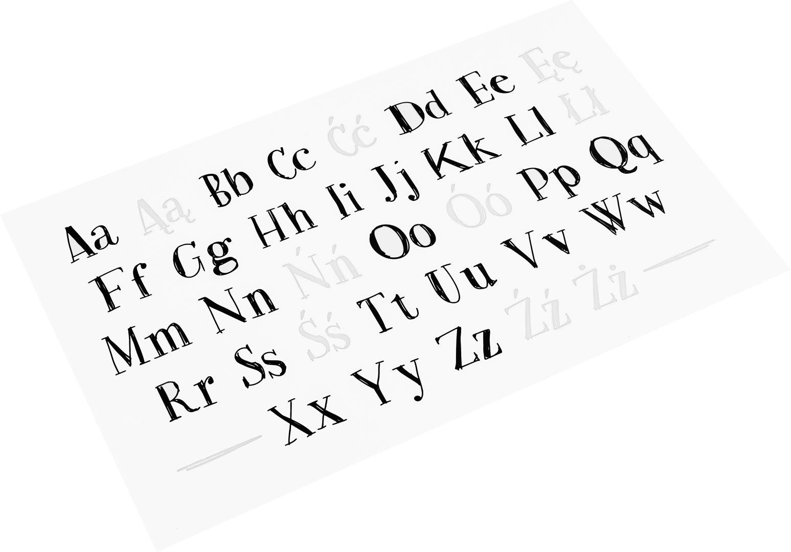 Desk pad Alphabet