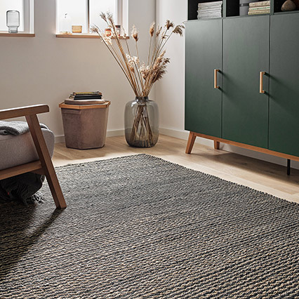 Dywan 170x240 Jute Black aranżacja