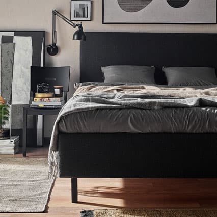 Łóżko tapicerowane 140x200 Puric aranżacja