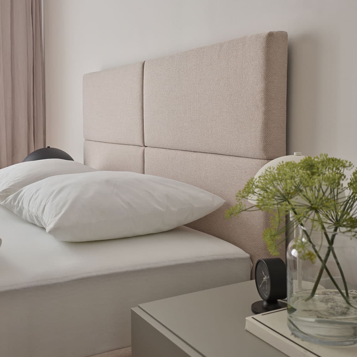 Łóżko tapicerowane 140x200 Quatro aranżacja