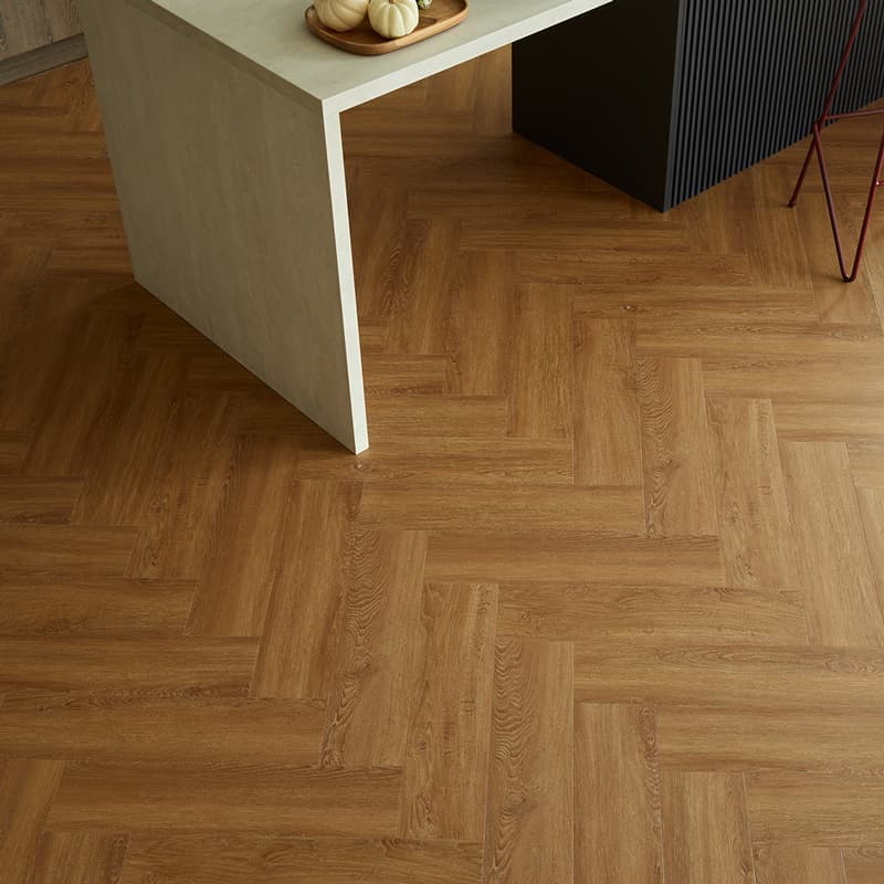 Panele winylowe Rega Oak Phoenix ze zintegrowanym podkładem aranżacja