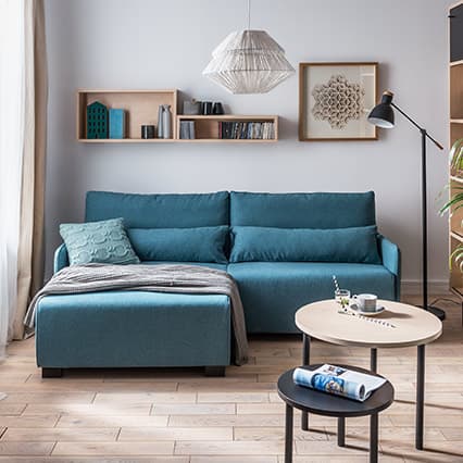 Narożnik z funkcją spania Jasper aranżacja