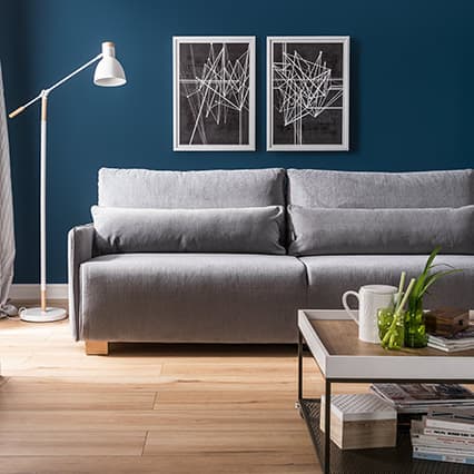 Narożnik z funkcją spania duży Jasper aranżacja