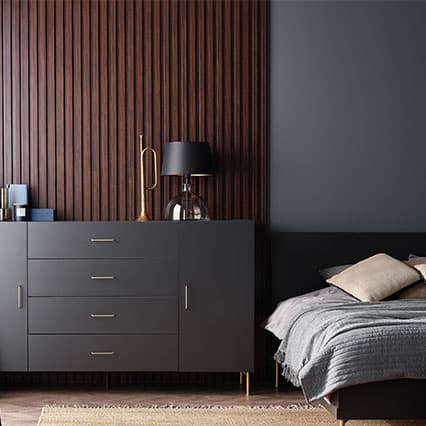 Lamele ścienne Linerio M-Line 12,2cm x 265cm x 1,2cm aranżacja