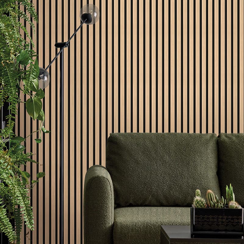 Lamele ścienne Linerio M-Line 12,2cm x 265cm x 1,2cm aranżacja