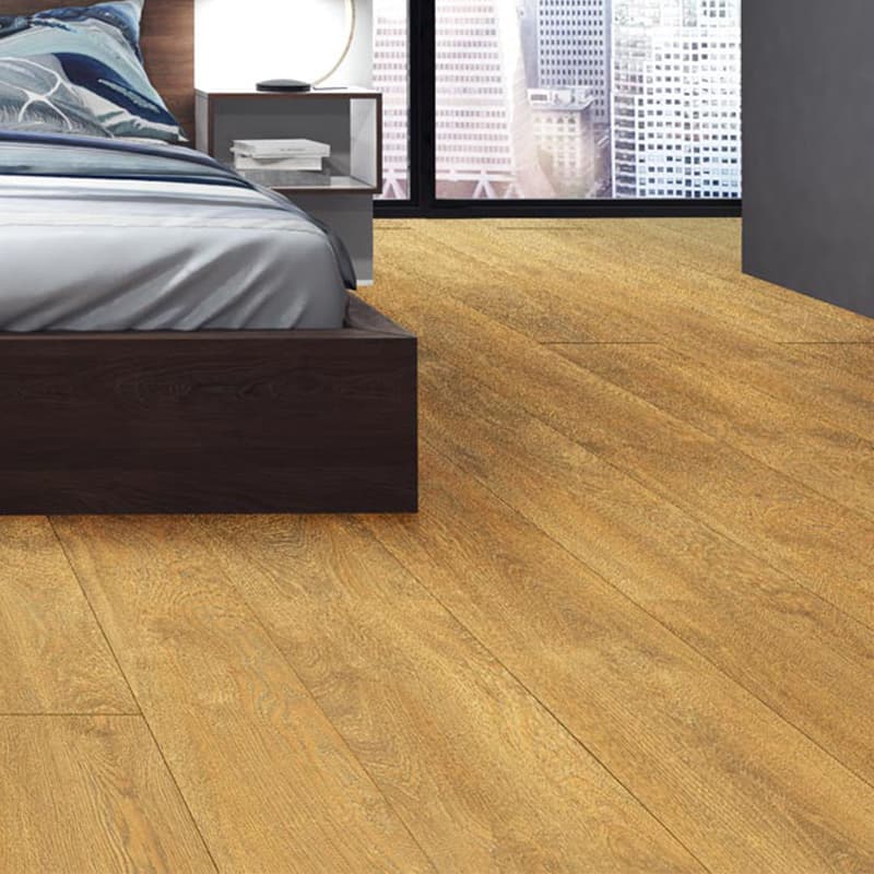 Panele podłogowe SWISS KRONO Platinium Holiday Aqua Block Dąb Mauritius D40124 aranżacja