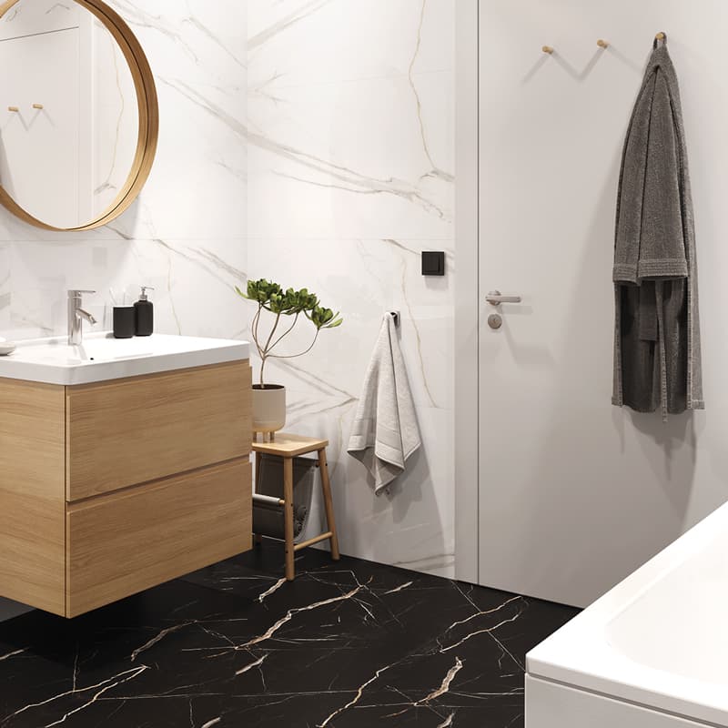 Podłoga winylowa Vilo SPC Calacata Black aranżacja