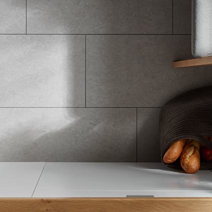 Panele winylowe z twardym rdzeniem i podkładem IXPE VOX Rigio Concrete Light aranżacja