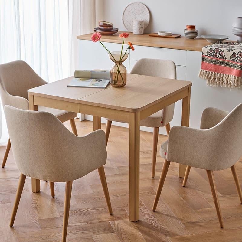 Stół rozkładany kwadratowy Konso aranżacja