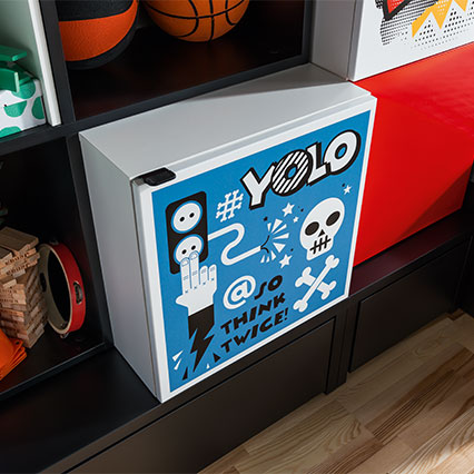 Cube cabinet with drawers and base 53x53 with drawer Young Users arrangement