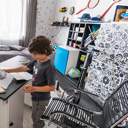 Cube cabinet with drawers Young Users arrangement