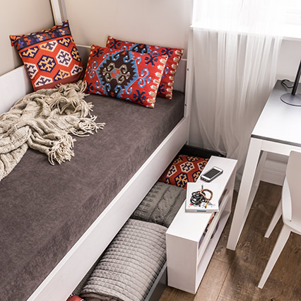 Szuflada kanapy/łóżka Nest aranżacja