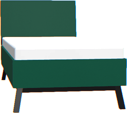 Łóżko Creative 90x200 zielony