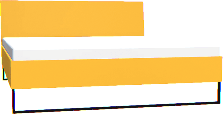 Łóżko 180x200 Creative szafran-czarny