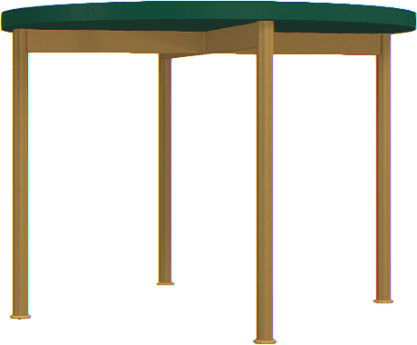 Stolik kawowy niski Creative zielono-złoty