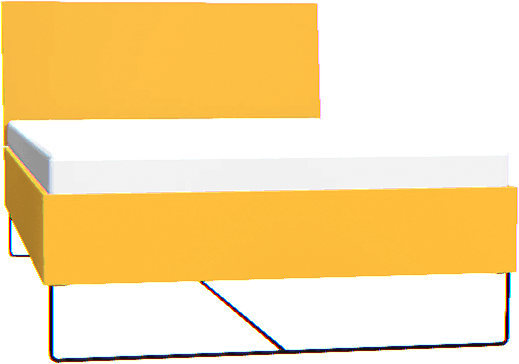 Łóżko Creative 120x200 szafran