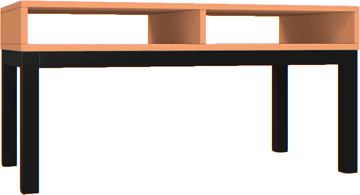 Stolik kawowy prostokątny Creative nude-czarny